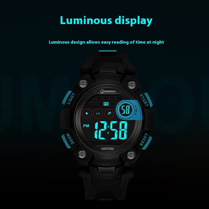 Waterproof Anti-fall Multifunctional Sports Student Electronic Watch
