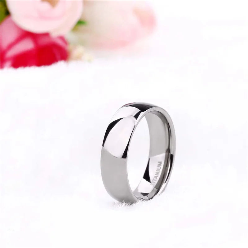 TIGRADE 2/4/6/8mm Mens Wedding Band Polished Women Titanium Simple Engagement Classic Rings Black Silver Color Lady anel 3-15