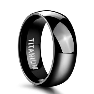 TIGRADE 2/4/6/8mm Mens Wedding Band Polished Women Titanium Simple Engagement Classic Rings Black Silver Color Lady anel 3-15