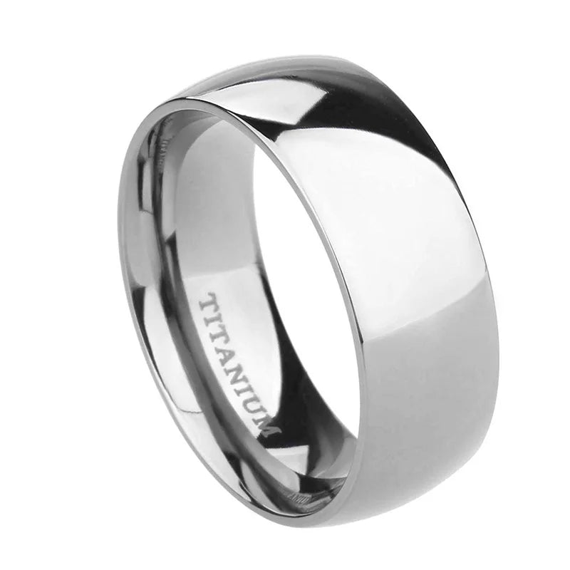 TIGRADE 2/4/6/8mm Mens Wedding Band Polished Women Titanium Simple Engagement Classic Rings Black Silver Color Lady anel 3-15