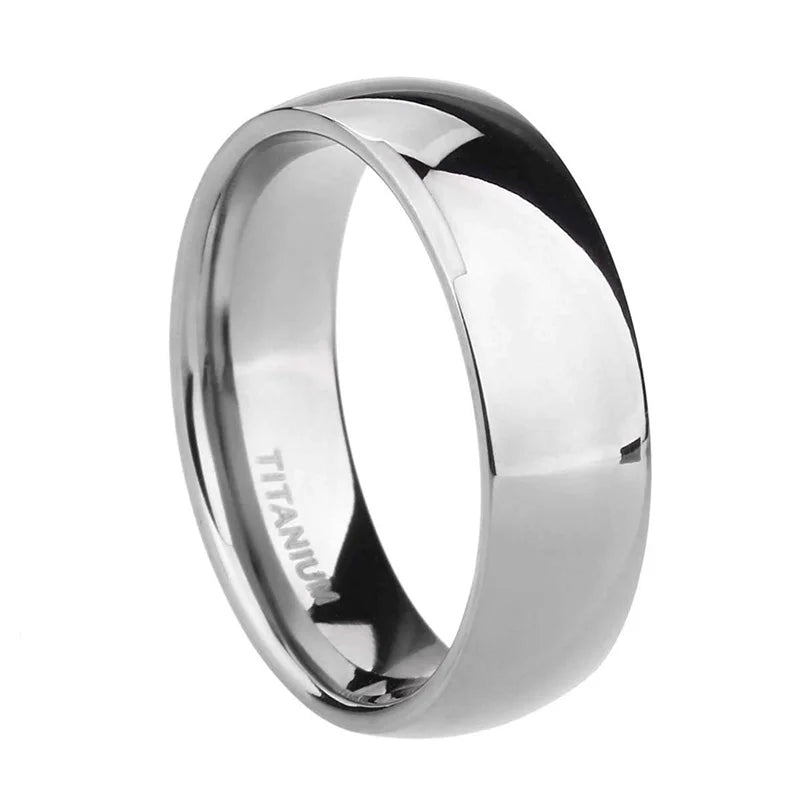 TIGRADE 2/4/6/8mm Mens Wedding Band Polished Women Titanium Simple Engagement Classic Rings Black Silver Color Lady anel 3-15