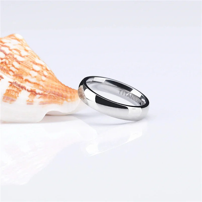 TIGRADE 2/4/6/8mm Mens Wedding Band Polished Women Titanium Simple Engagement Classic Rings Black Silver Color Lady anel 3-15