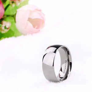 TIGRADE 2/4/6/8mm Mens Wedding Band Polished Women Titanium Simple Engagement Classic Rings Black Silver Color Lady anel 3-15