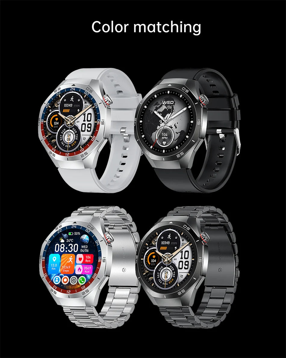 Huawei Watch GT5 Pro 
ساعة ذكية بشاشة HD، تدعم GPS، مكالمات بلوتوث، ومراقبة صحية شاملة. تصميم أنيق، مقاومة للماء، وبطارية
