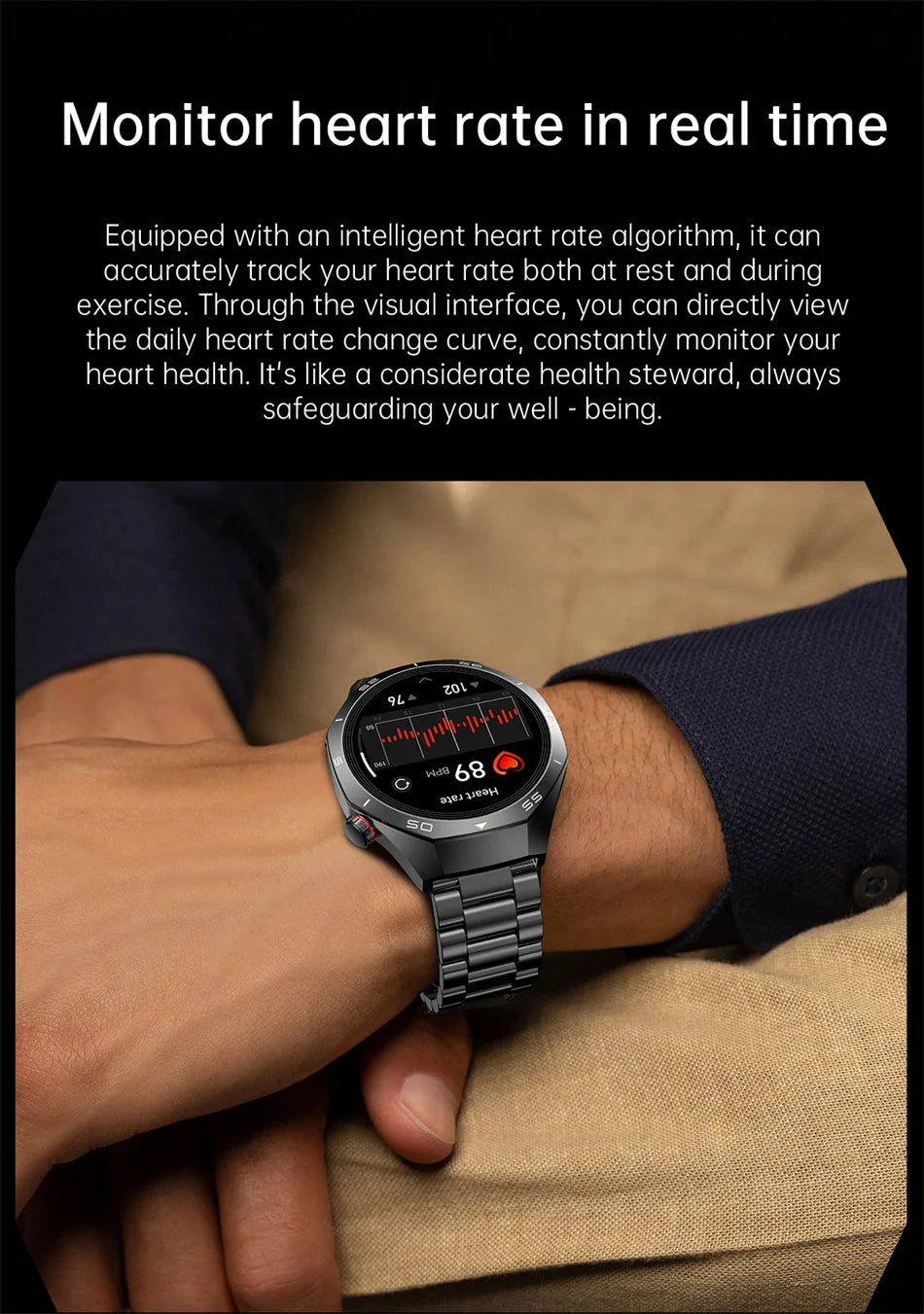 Huawei Watch GT5 Pro 
ساعة ذكية بشاشة HD، تدعم GPS، مكالمات بلوتوث، ومراقبة صحية شاملة. تصميم أنيق، مقاومة للماء، وبطارية
