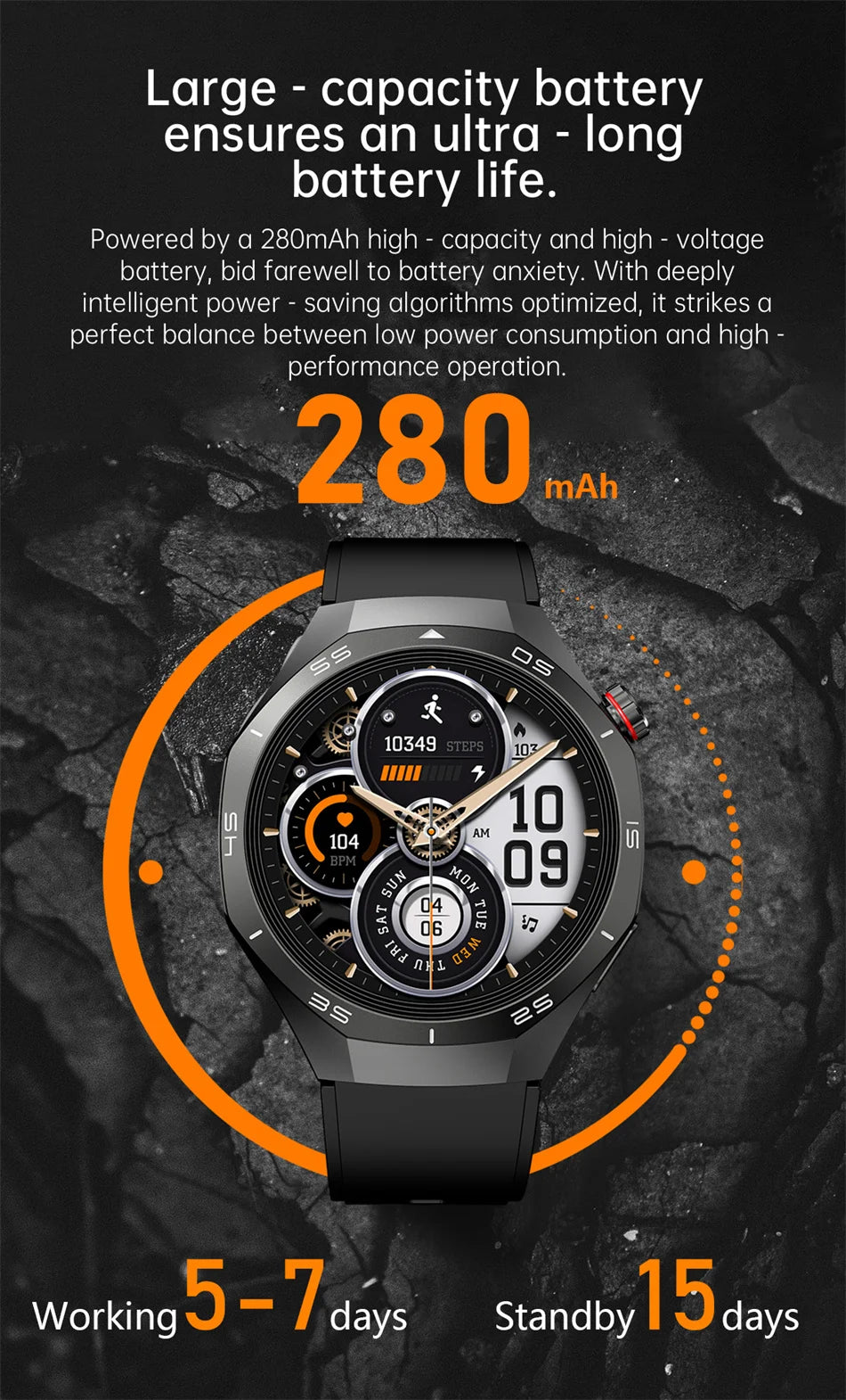 Huawei Watch GT5 Pro 
ساعة ذكية بشاشة HD، تدعم GPS، مكالمات بلوتوث، ومراقبة صحية شاملة. تصميم أنيق، مقاومة للماء، وبطارية