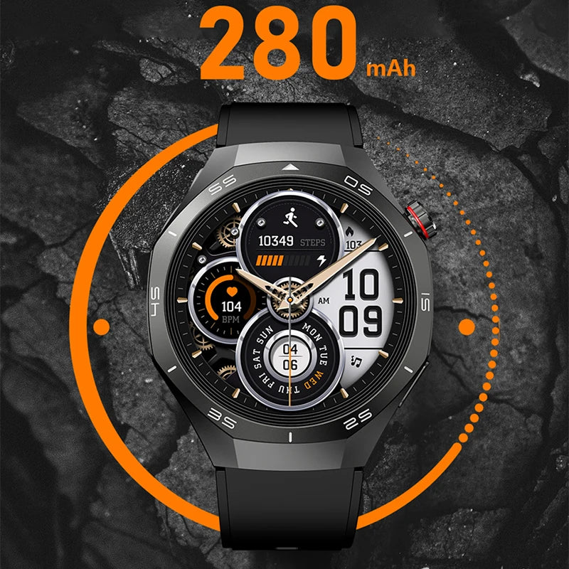 Huawei Watch GT5 Pro 
ساعة ذكية بشاشة HD، تدعم GPS، مكالمات بلوتوث، ومراقبة صحية شاملة. تصميم أنيق، مقاومة للماء، وبطارية