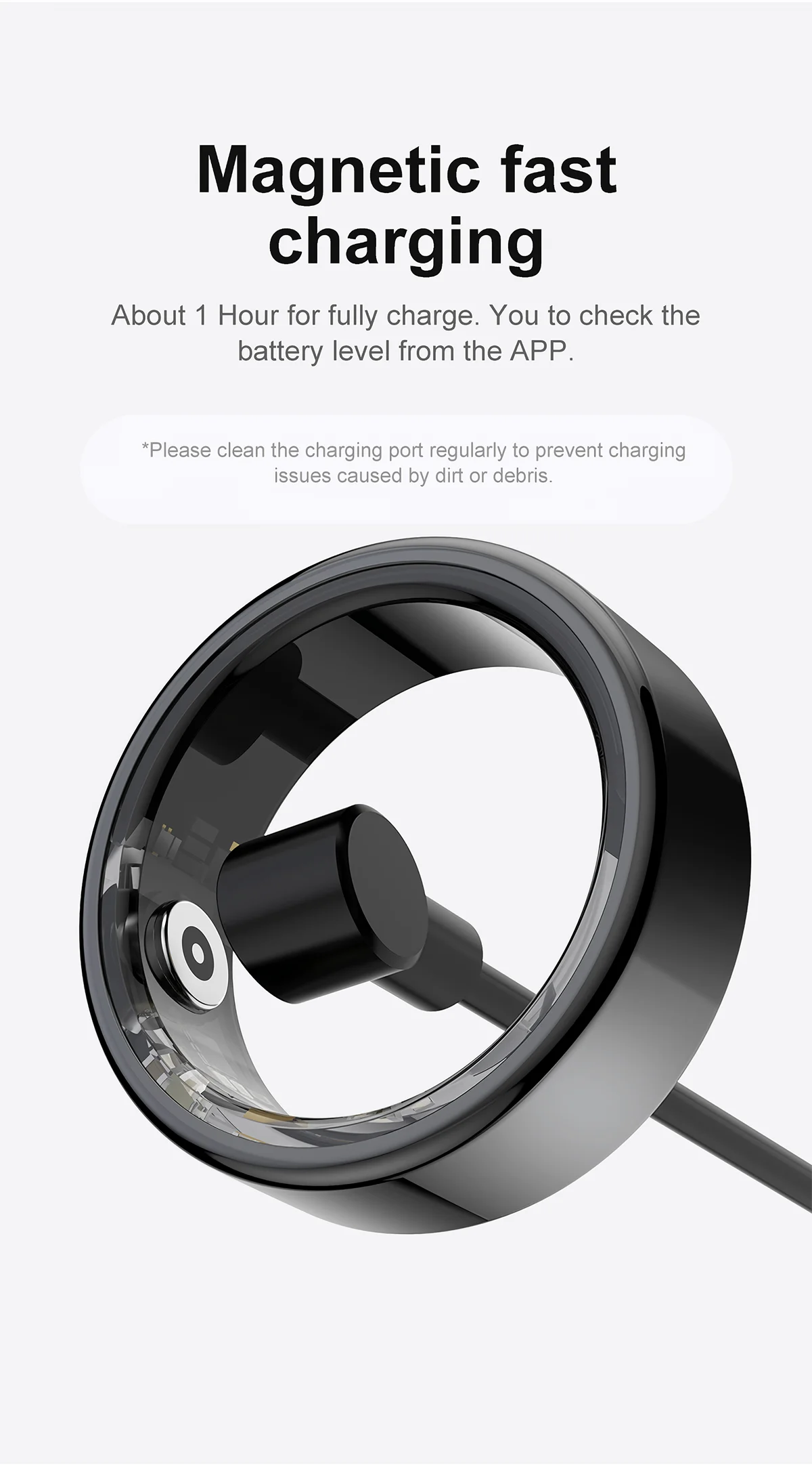 AMZMAX R02 Smart Ring Multi-sports Modes Pedometer Fitness Tracker Health Monitoring IP68 Waterproof Military Grade Smart Ring