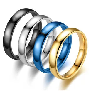 Fashion Charm Jewelry Ring for Men Women Stainless Steel Black Rings Wedding Engagement High Quality Matte Male Accessory