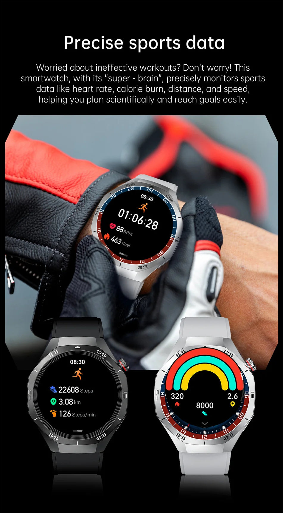 Huawei Watch GT5 Pro 
ساعة ذكية بشاشة HD، تدعم GPS، مكالمات بلوتوث، ومراقبة صحية شاملة. تصميم أنيق، مقاومة للماء، وبطارية