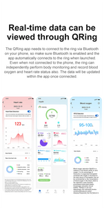 AMZMAX R02 Smart Ring Multi-sports Modes Pedometer Fitness Tracker Health Monitoring IP68 Waterproof Military Grade Smart Ring